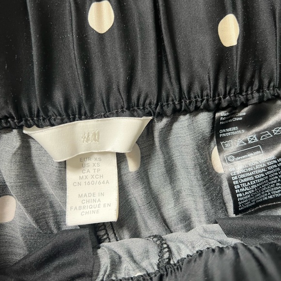 Polka dot lounge viscose set: long shirt and pants - Picture 7 of 8